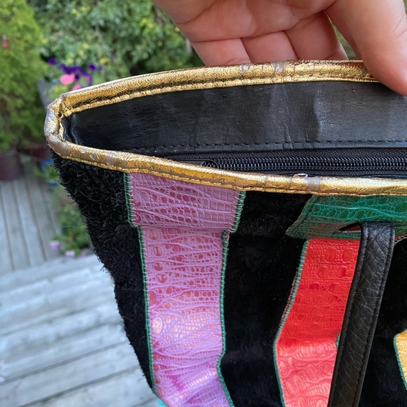 Vintage 80s/90s made in USA leather tote - Picture 11 of 15